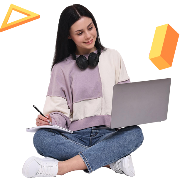 Student with books